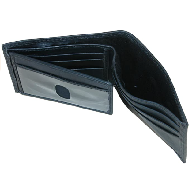 Billetera Tommy Hilfiger - Navy Style de piel para hombre, color azul y rojo.