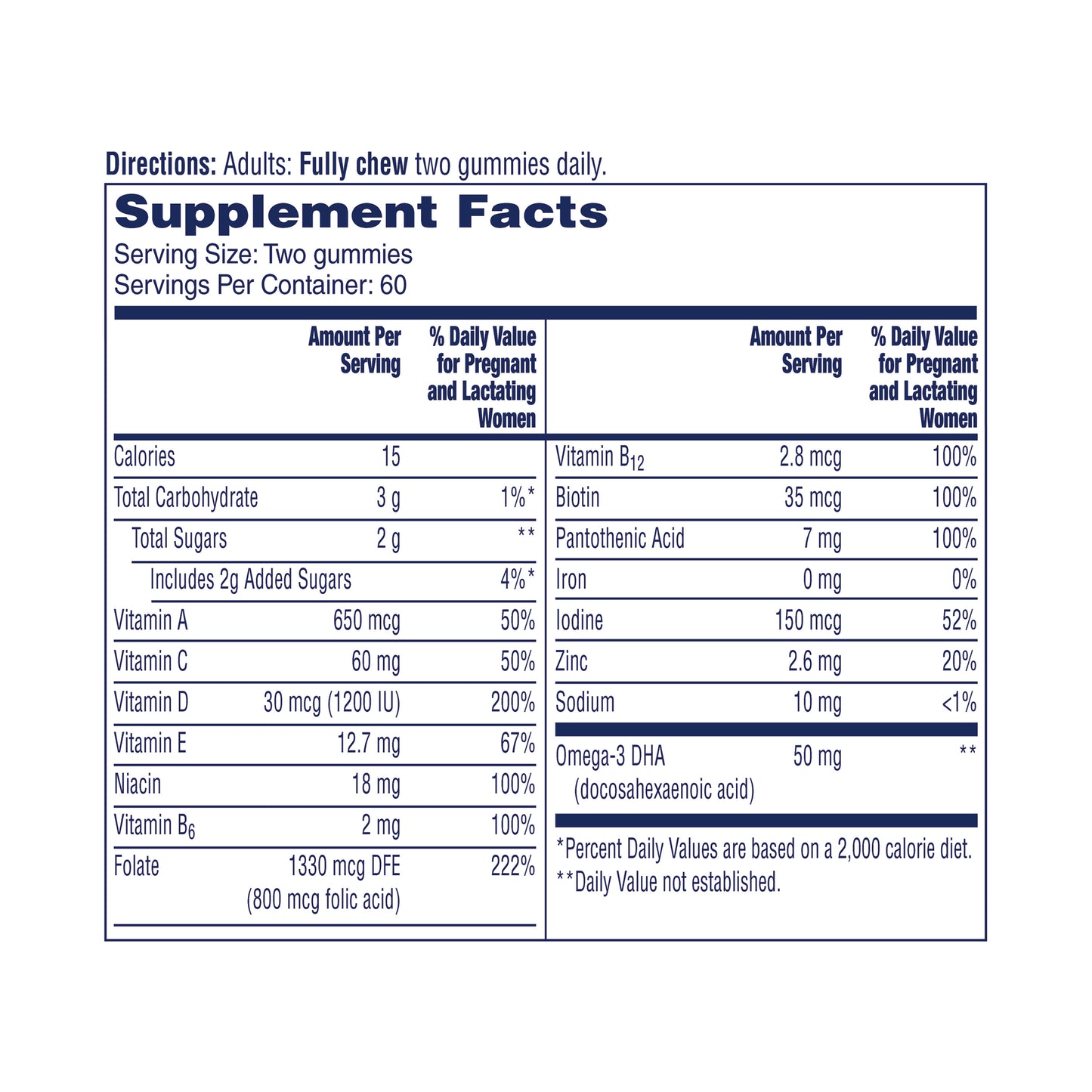 One A Day Women Prenatal- Multivitaminico Prenatal - 120 gomitas