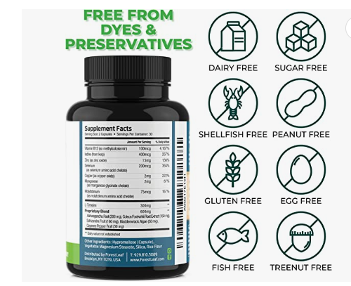 Forestleaf Suplemento para la tiroides 60 cápsulas