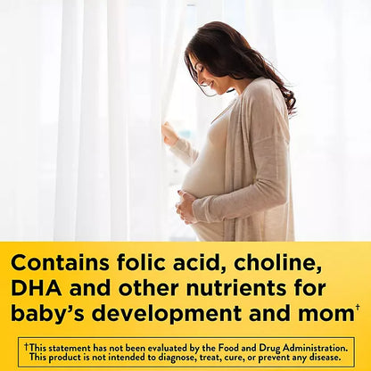 PRENATAL Ácido fólico + DHA + choline 120 gomitas