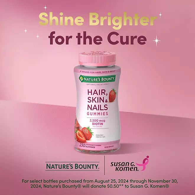 Nature's Bounty Hair, Skin, and Nails con Biotin 230 gomitas