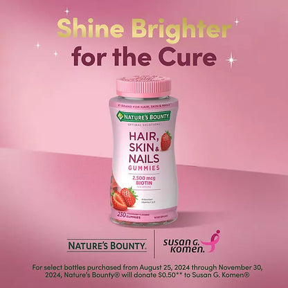 Nature's Bounty Hair, Skin, and Nails con Biotin 230 gomitas