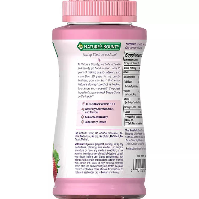 Nature's Bounty Hair, Skin, and Nails con Biotin 230 gomitas