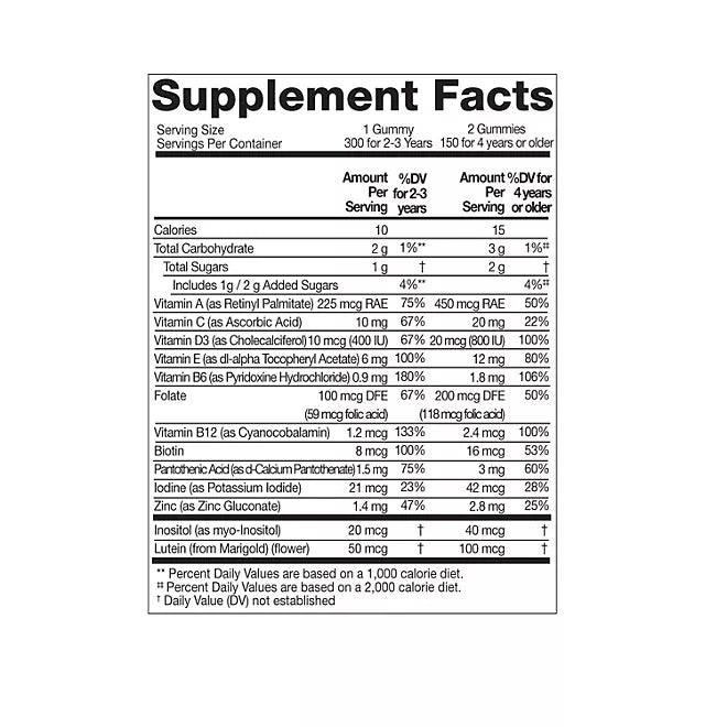 Member's Mark Children's Multivitamin 300 gomitas