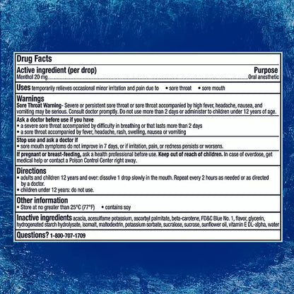 Vicks VapoCool Severe Max Strength Medicated Sore Throat Drops- 200 caramelos