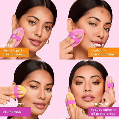 Esponja de maquillaje Miracle 2 en 1 de Real Techniques, con doble cara y esponja, multicolor, 1 unidad