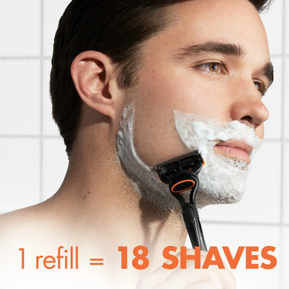Gillette Fusion5 Razor Men incluye: manual de 5 hojas, 1 mango y 2 recambios de hojas, color negro