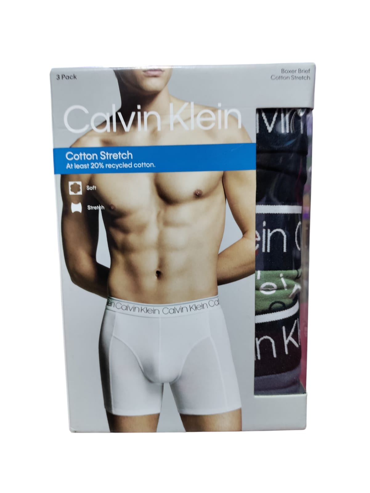 Boxer calvin klein cotton stretch - 3 unidades
