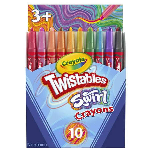 Crayones Crayola Swirl Twistables, 10 unidades, Colores Combinados