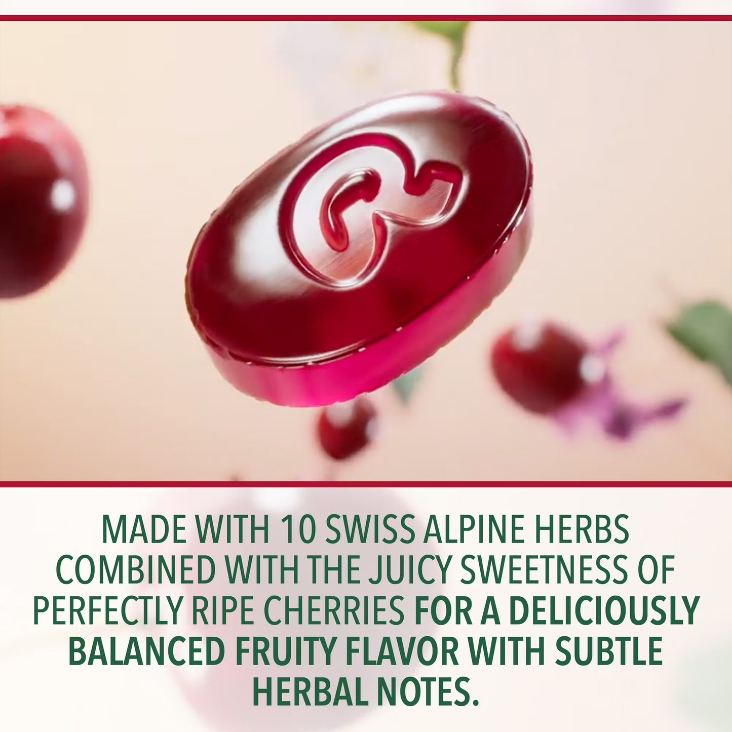 Ricola sabor cereza | Refrescante y anestésico oral, 19 unidades