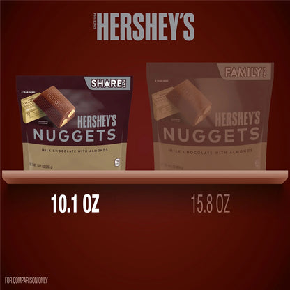 Hershey's Nuggets de chocolate con leche y almendras de , paquete para compartir de 286gr