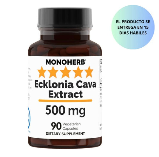MONOHERB Extracto de Cava Ecklonia 500 mg por Cápsula - 90 Cápsulas Vegetarianas