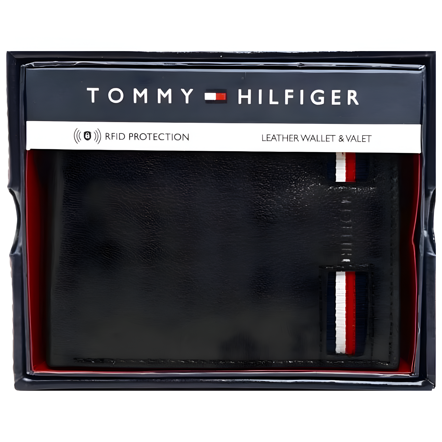 Billetera Tommy Hilfiger leather wallet / negro