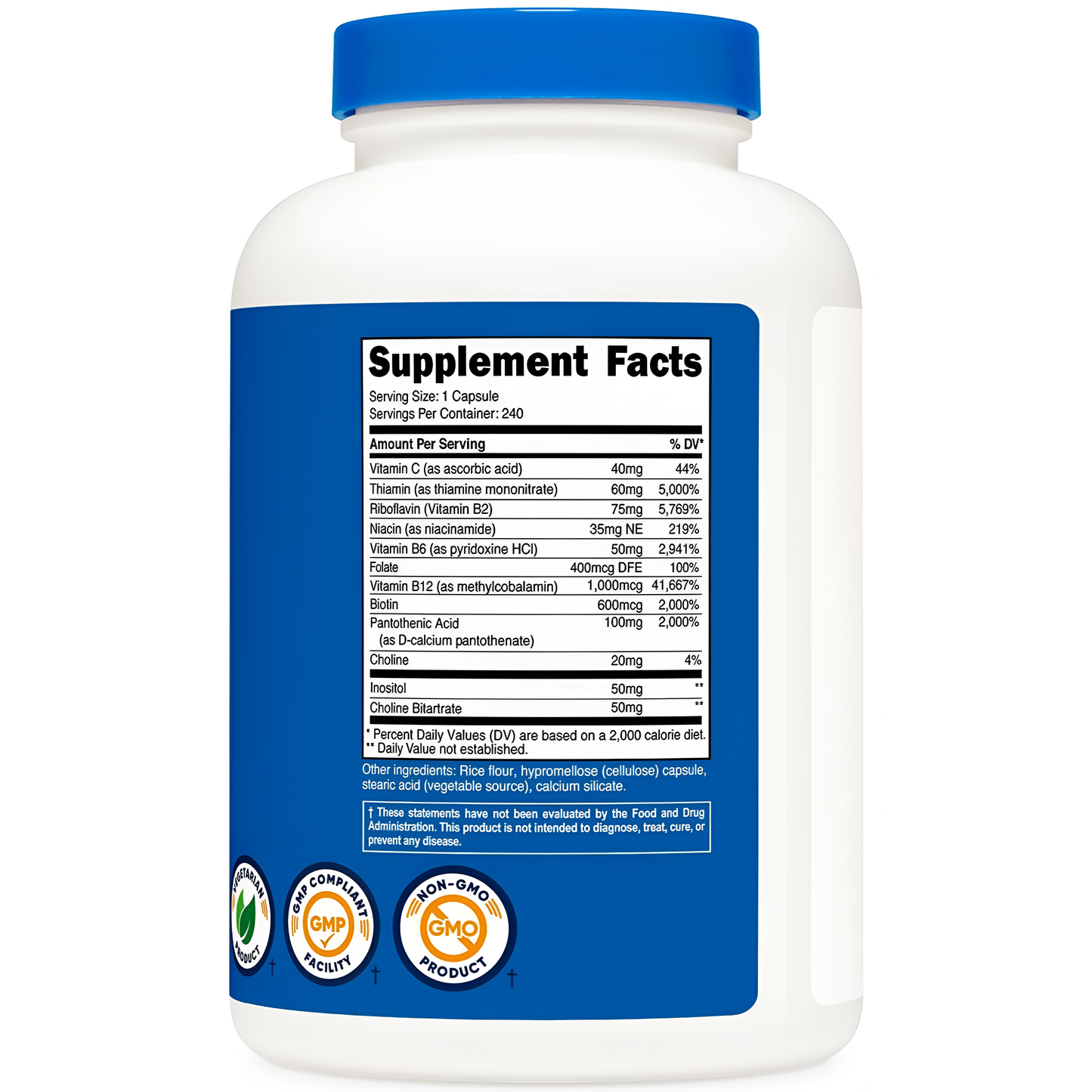 Nutricost vitamina B complex 460mg , 240 capsulas