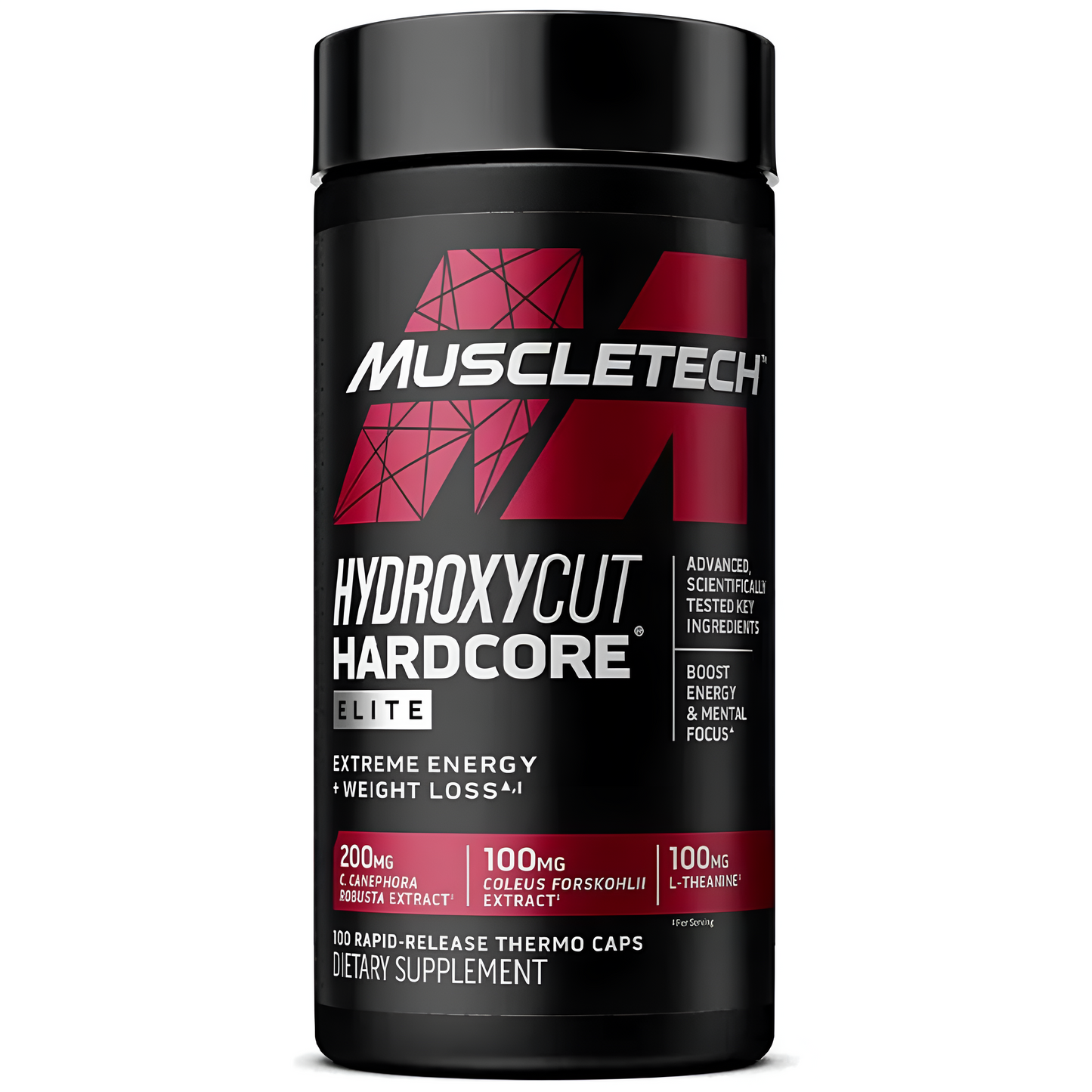 HIDROXICUT HARDCORE ELITE- MUSCLETECH 100 thermo caps de rápida disolución