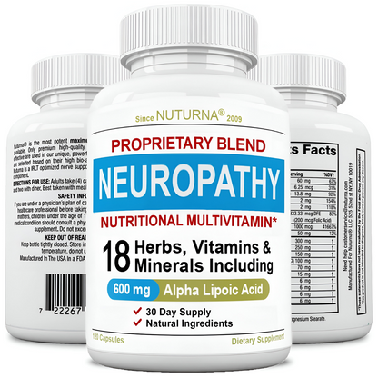 Neuropathy Support Supplement with 600 mg Pure Alpha Lipoic Acid 120 cps