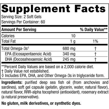 Nordic Naturals Ultimate Omega Junior - Ayuda a tener un corazón y cerebro saludables y mejora el estado de ánimo de niños en desarrollo, sabor fresa 120 mini softgel