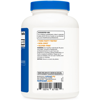 Nutricost Citrato de magnesio 420 mg, 240 capuslas