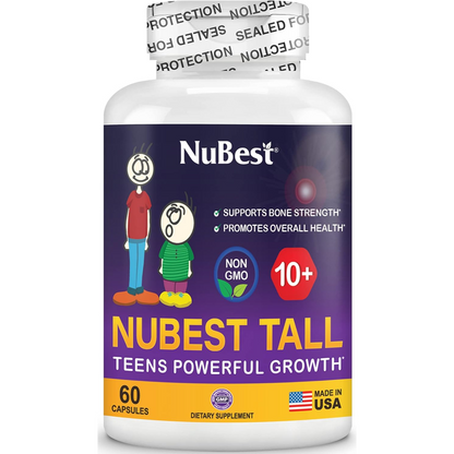 NuBest Tall 10+ - Fórmula de fuerza ósea, inmunidad mejorada y salud general +10 años, 60 capsulas