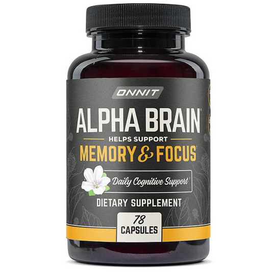 ONNIT Alpha BRAIN Suplemento nootrópico premium para la salud cerebral' 78 cápsulas
