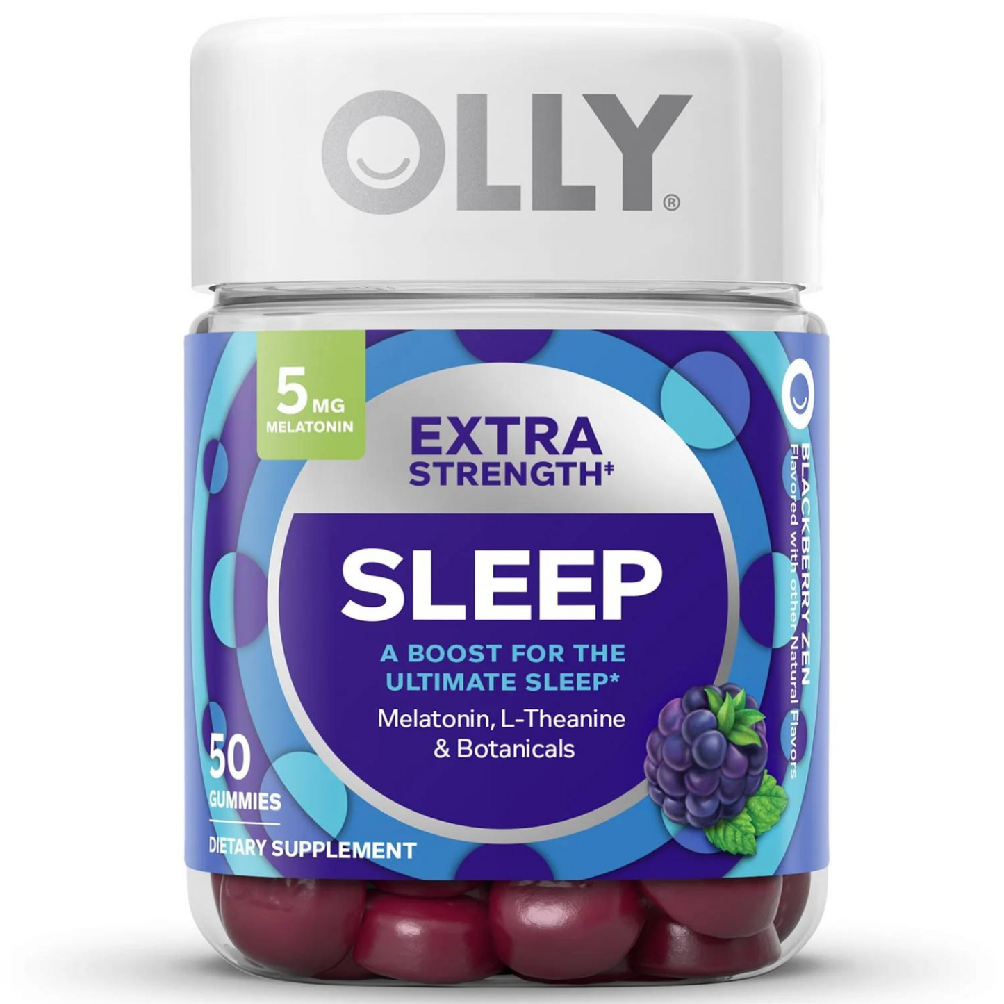 Olly Extra Strength Sleep Gummy! en gomitas sabor Mora