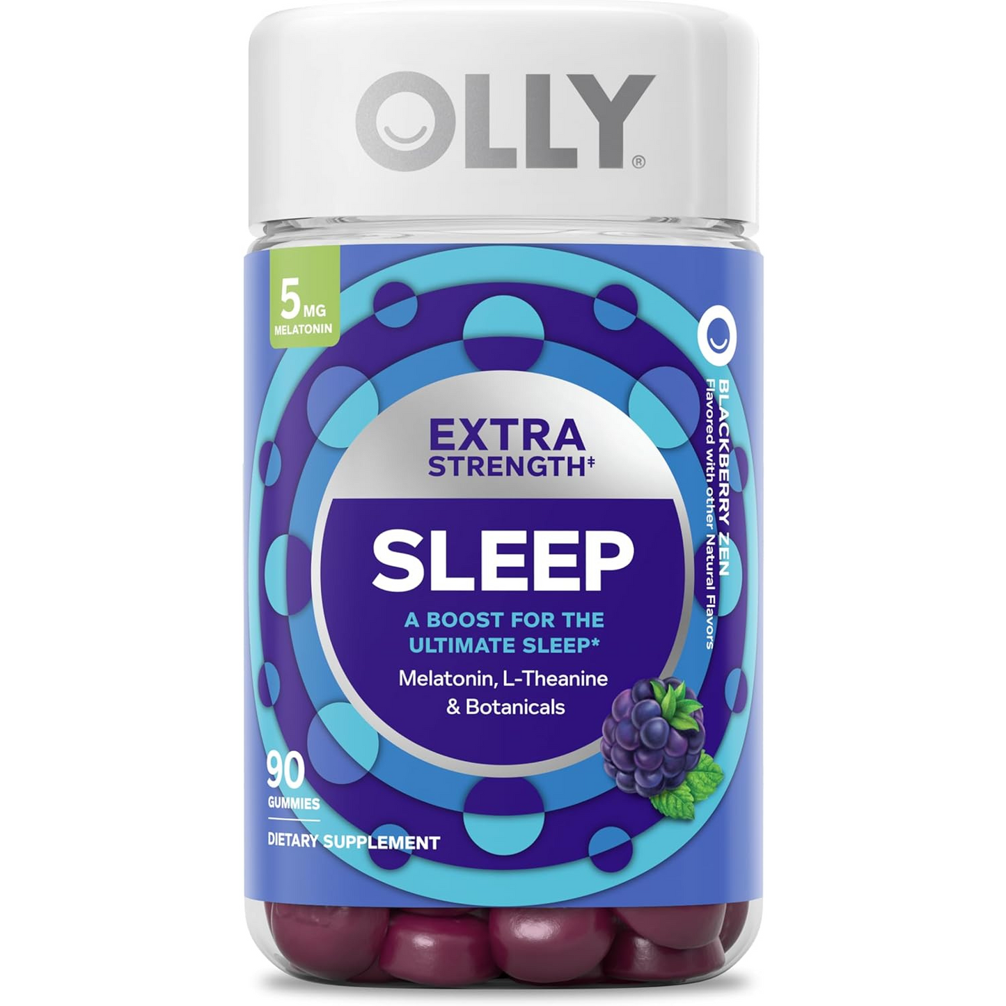 Olly Extra Strength Sleep Gummy! en gomitas sabor Mora