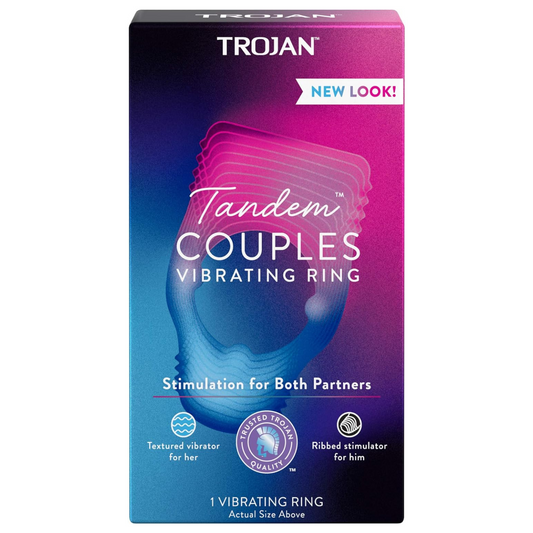 Anillo Sexual Vibrador para parejas Marca Trojan Tandem.