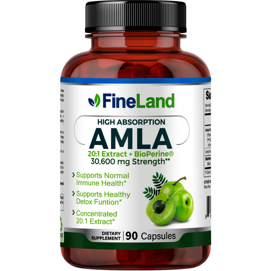 Amla 20:1 Extract + bioperine 30,600mg strength 90 cápsulas