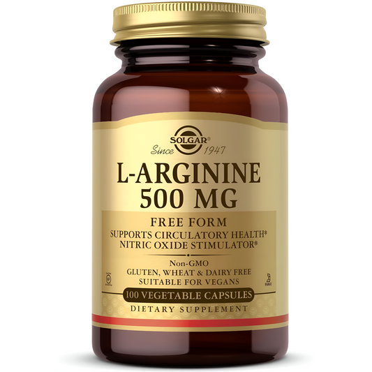 L-arginine 500mg- Solgar , capsulas