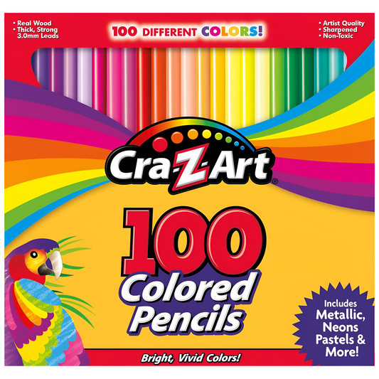 Cra-Z-Art 100 lápices de colores - incluyen metálicos, neones, pasteles y más