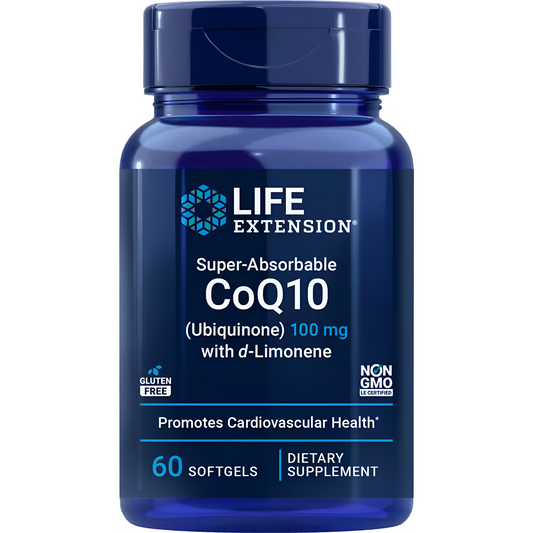Life Extension Super Ubiquinol CoQ10 with d-Limonene Support 60  Capsulas