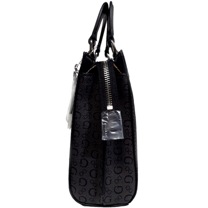 Cartera Guess grupo MEERA - color negro con detalles plateados