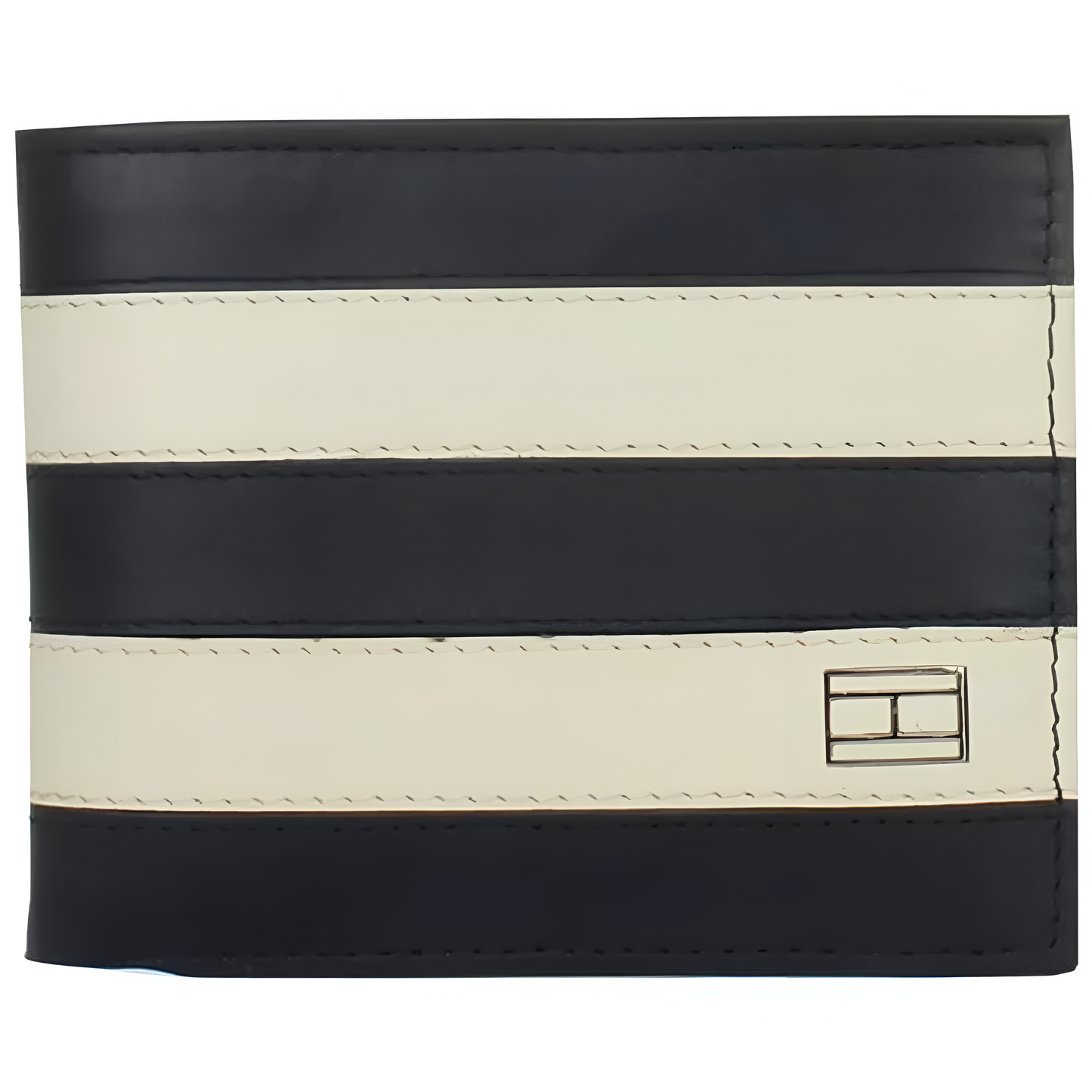 Billetera Tommy Hilfiger Para Hombre de Cuero blanco y negro