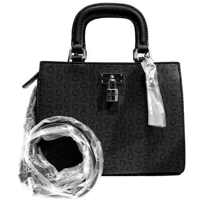 Cartera Guess grupo MEERA - color negro con detalles plateados