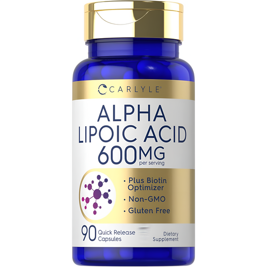Carlyle Alpha Lipoic Acid 600mg + optimizador de biotina | 90 Cápsulas