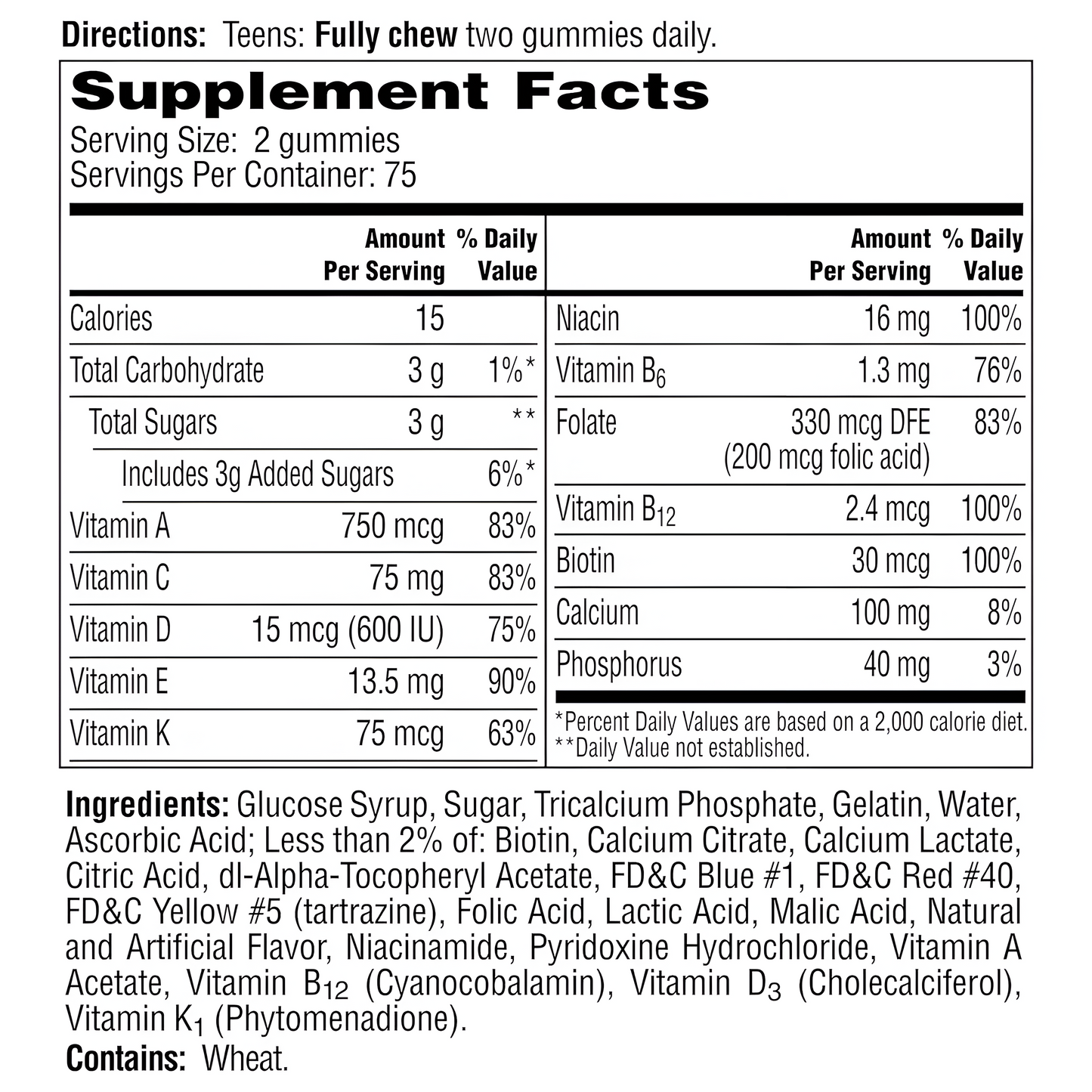 One A Day Teen for Him - Gomitas multivitamínicas, 150 unidades (Copia)