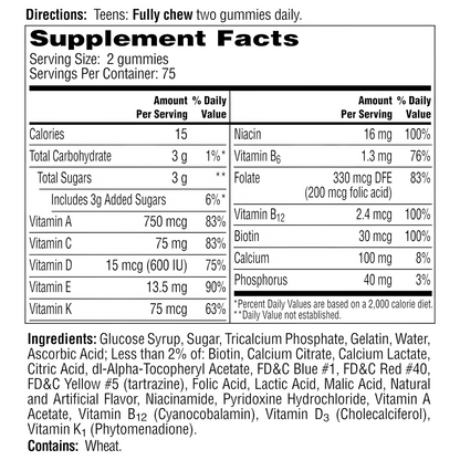 One A Day Teen for Him - Gomitas multivitamínicas, 150 unidades (Copia)