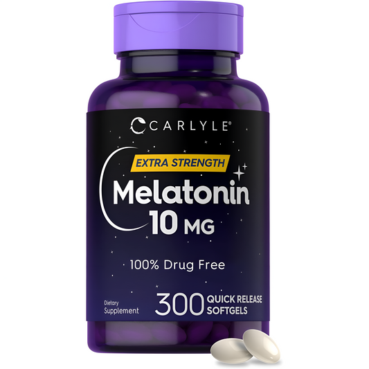 Carlyle Melatonina 10mg | 300 Softgels | para Adultos | Non-GMO, Libre de Gluten