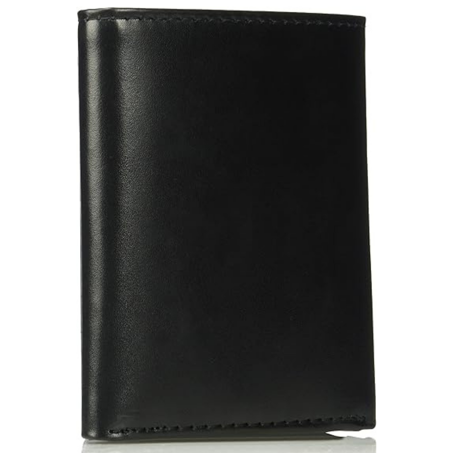 Billetera Tommy Hilfiger negro tres pliegues, con placa en forma de escudo