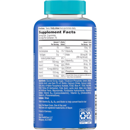 One A Day Teen for Him - Gomitas multivitamínicas, 150 unidades (Copia)