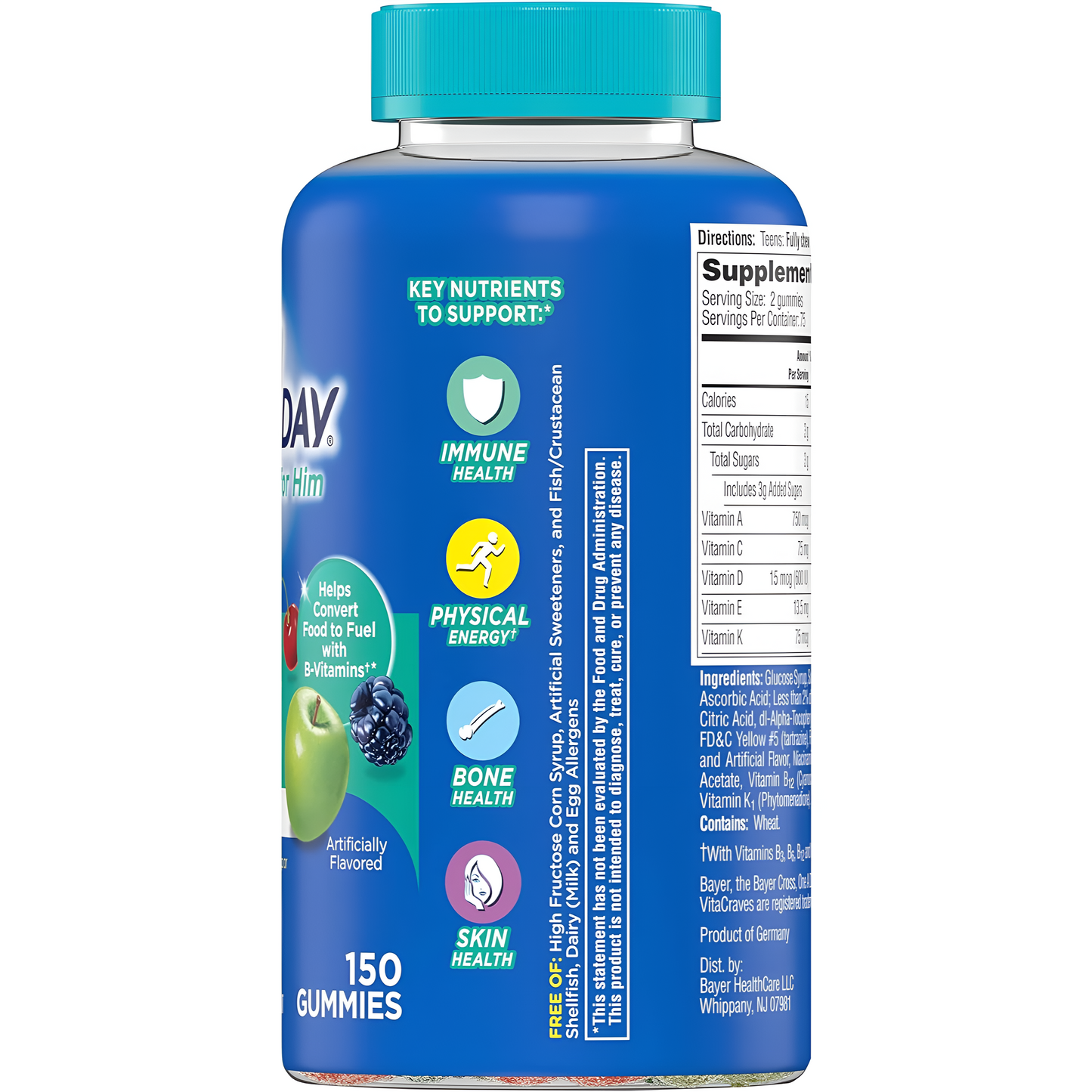 One A Day Teen for Him - Gomitas multivitamínicas, 150 unidades (Copia)