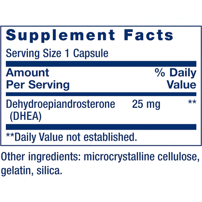 Dhea 25mg  Life Extension, 100 Capsulas