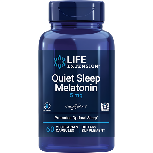 Life Extension Quiet Sleep Melatonin 5 mg, 60 cápsulas vegetarianas