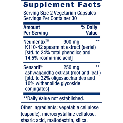 Life Extension Ashwagandha Plus Calm & Focus 60 caps veg.