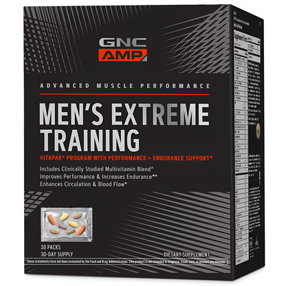 GNC AMP Men's Extreme Training - Programa Vitapak® de entrenamiento extremo para hombres - 30 Vitapaks (30 porciones)
