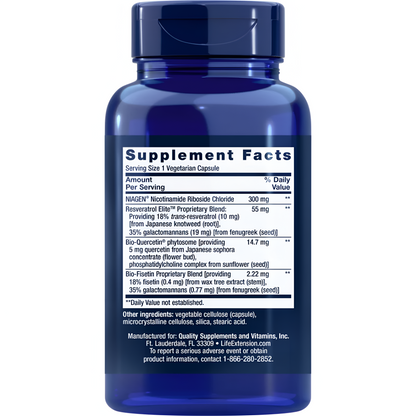 NAD+ Cell Regenerator™ and Resveratrol Elite 30 Capsulas