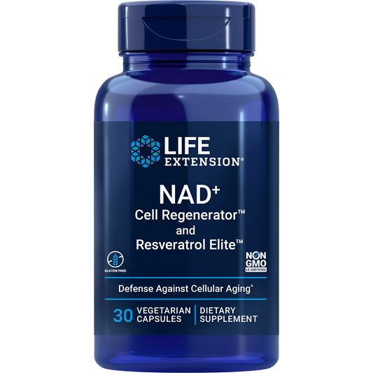 NAD+ Cell Regenerator™ and Resveratrol Elite 30 Capsulas