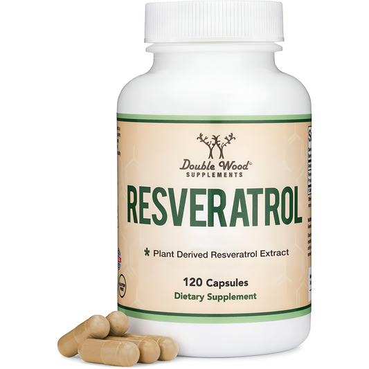 Double Wood Suplemento de resveratrol 500 mg 120 cápsulas