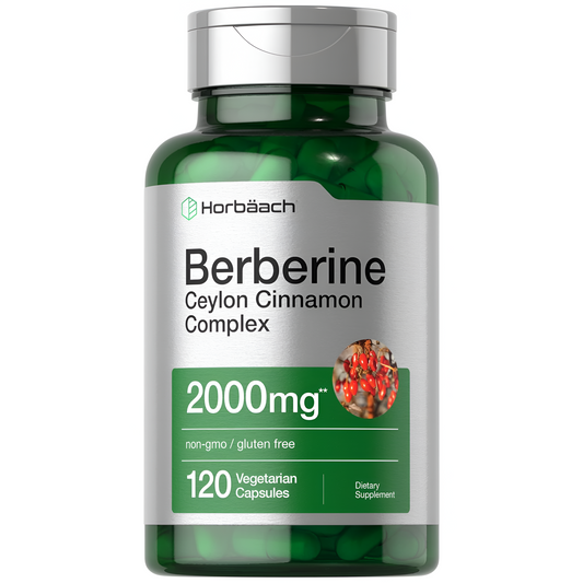 Horbaach - Berberine Plus Ceylon Cinnamon | 2000mg | 120 Veggie Capsules
