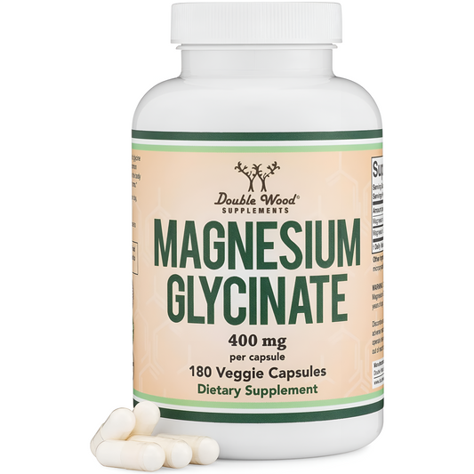 Double Wood Suplemento Magnesium Glycinate 400mg 180 capsulas veganas